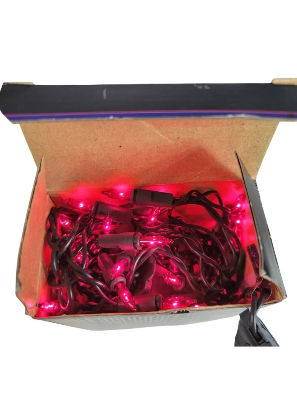 Noma Halloween Icicle Lights 50 EA Lot x6 3FT Orange Purple Indoor Tested NEW